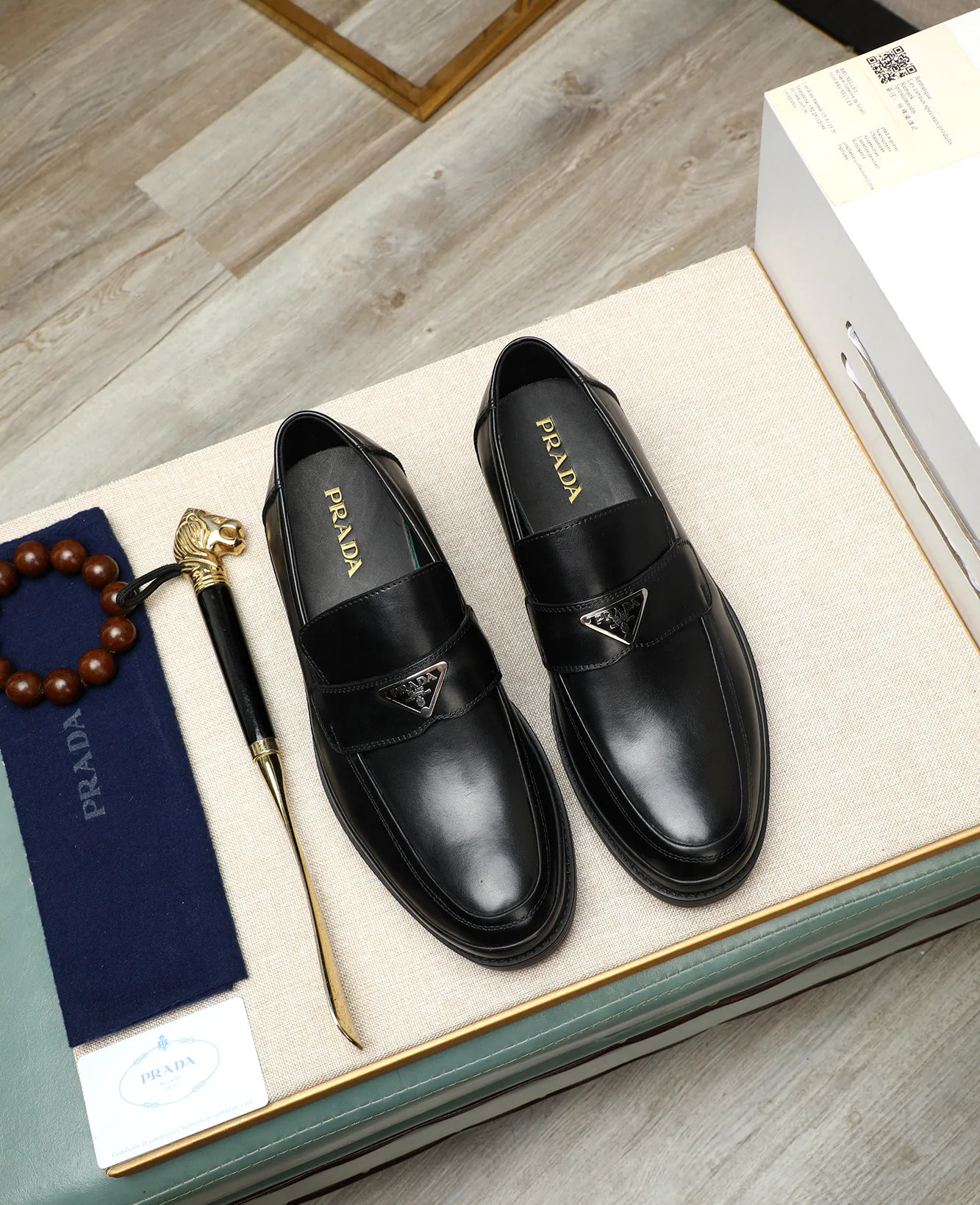 Men's men's shoes 💰540 (water-dyed cow leather) 📛📛PRADA high-end counter's latest formal business leather shoes 👔original and highest quality! Imported from Italy 🇮🇹 first-layer calfskin fabric ➕ cowhide lining Original outsole Formal size: 38➖44 (45 customized)